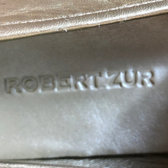 Robert Zur Checker Style Metallic Driving Loafer in True Silver and True Gold - Picture 8 of 10